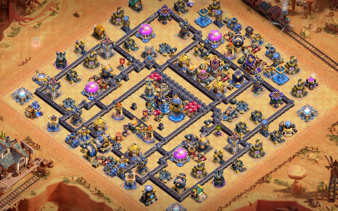 Town Hall 18 War Base layout by Kings Villa