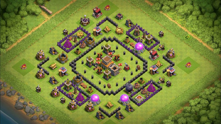 Town Hall 8 Trophy Base layout by TReX