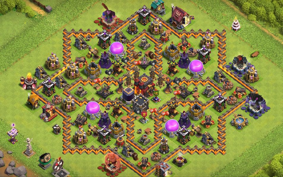 Town Hall 10 Trophy Base layout by EMİR CAN