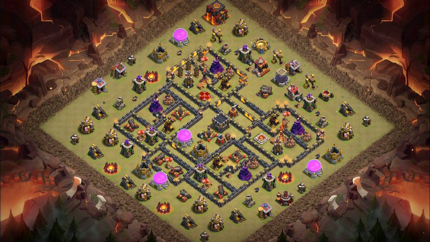 Town Hall 10 War Base layout by TReX