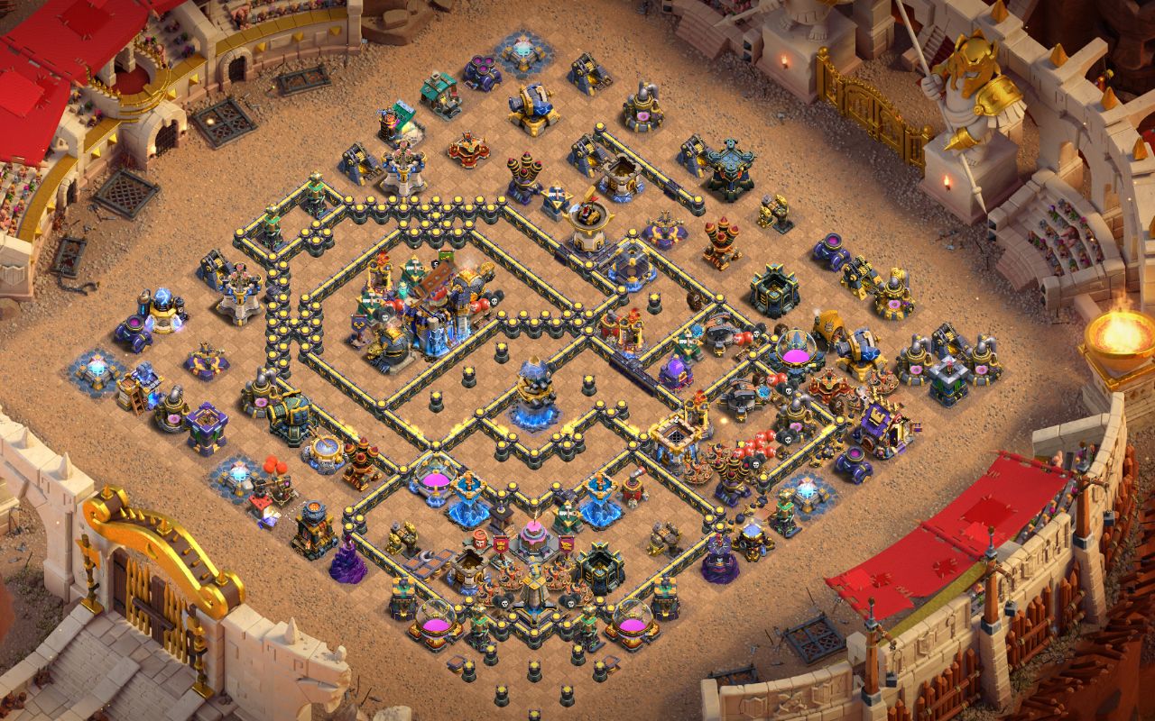 Town Hall 18 War Base layout by Sheikh Sadik