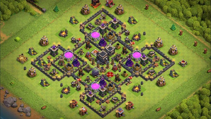 Town Hall 9 Trophy Base layout by TReX