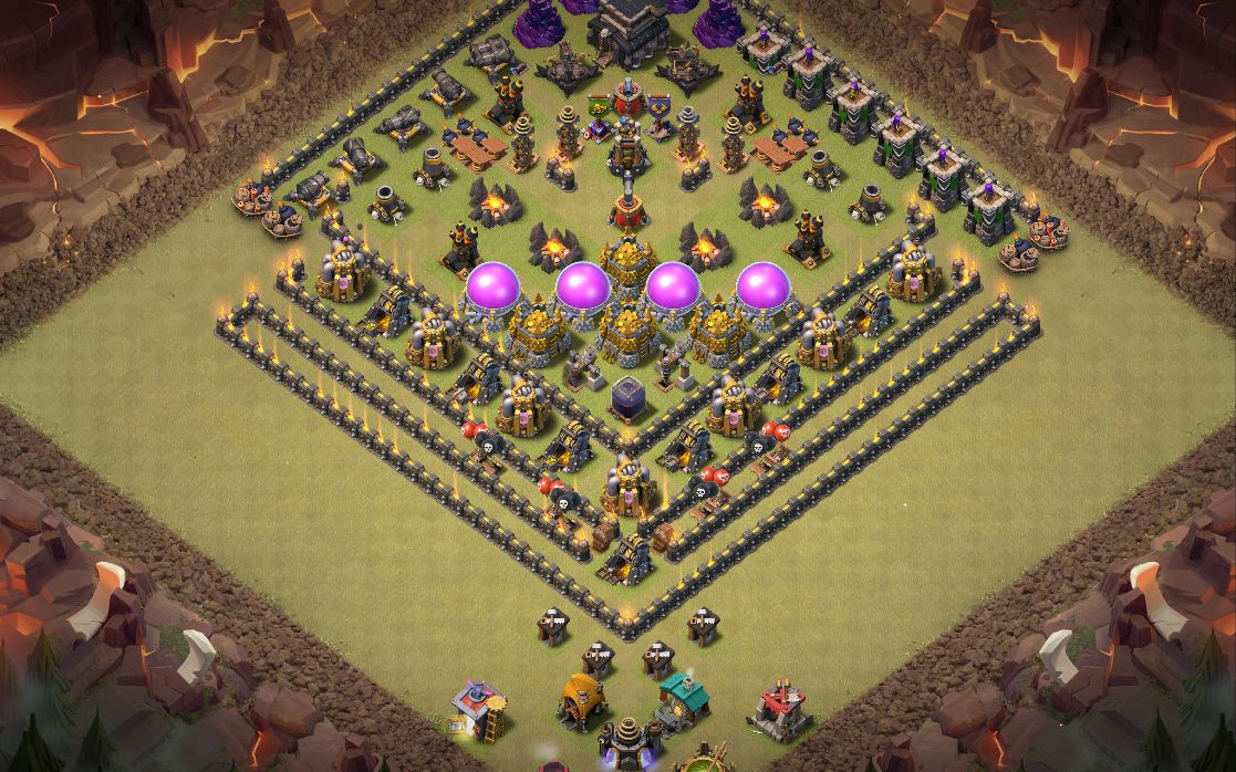Town Hall 9 War Base layout by Dragon Raider