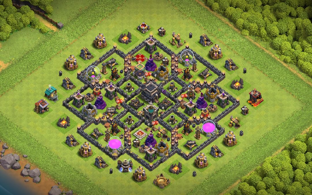 Town Hall 9 Hybrid Base layout by Trx