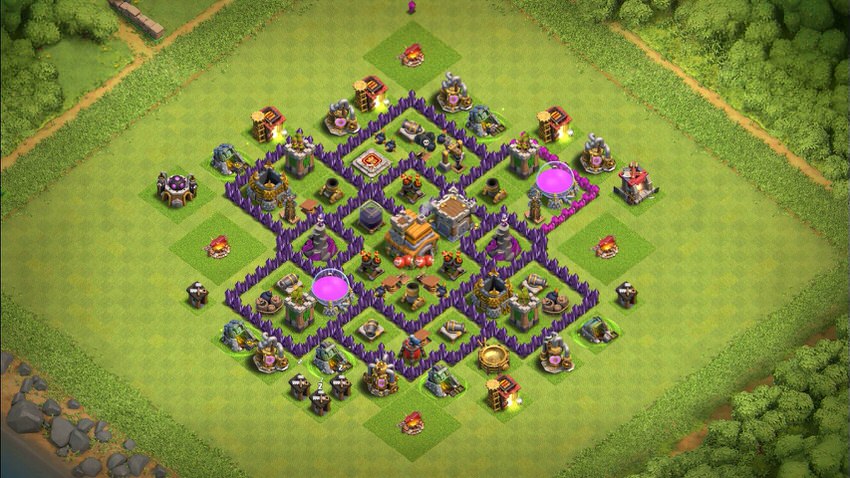Town Hall 7 Hybrid Base layout by TReX