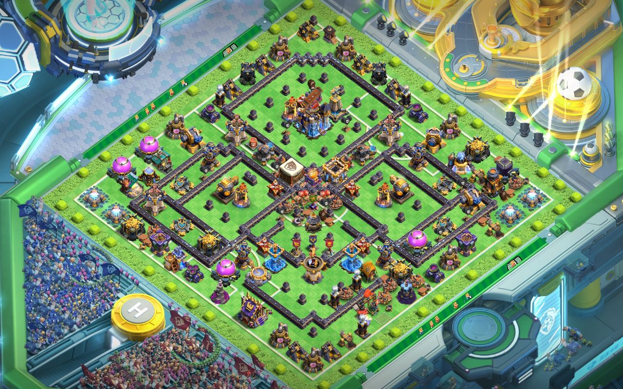 Town Hall 18 Trophy Base layout by Shakil Ahmed