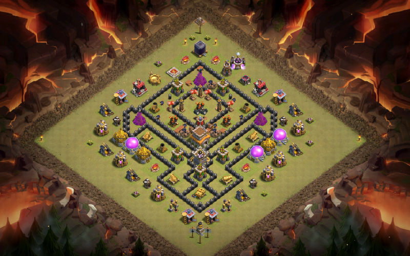 Town Hall 8 War Base layout by Amateur Player