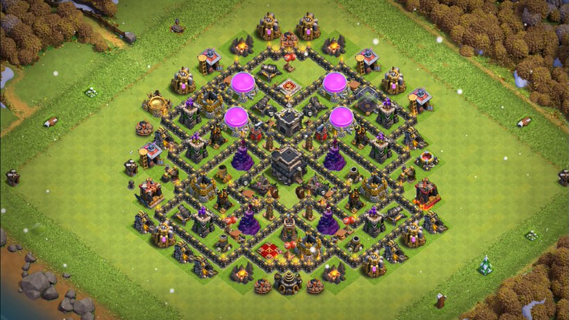 Town Hall 9 Trophy Base layout by TReX