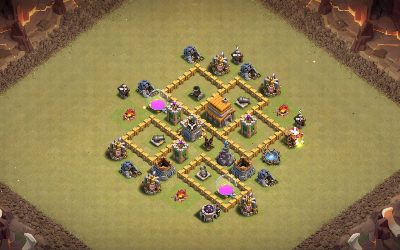 Town Hall 5 War Base layout by PRIAIDAMAN77D