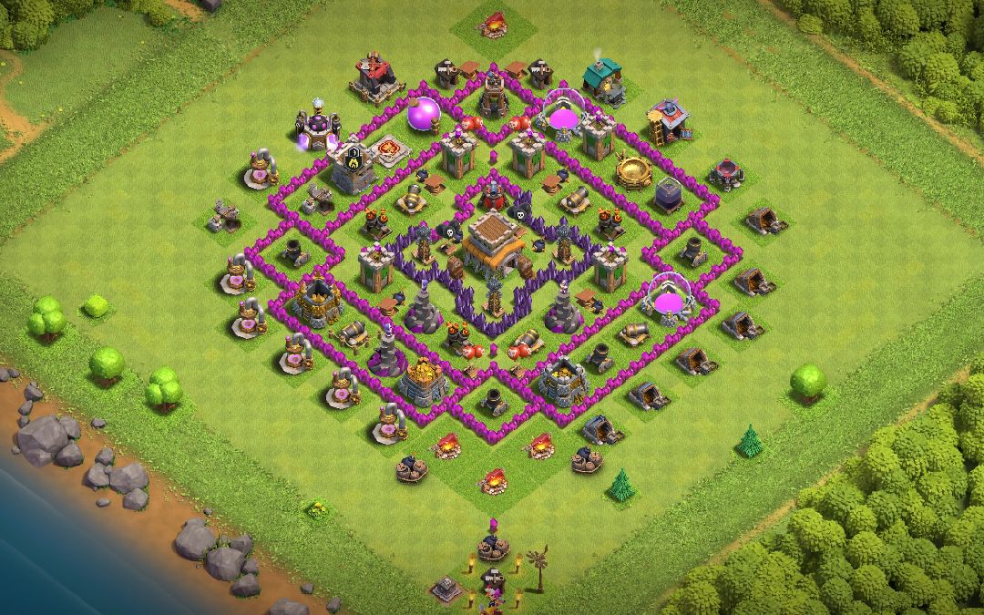Town Hall 8 Trophy Base layout by User