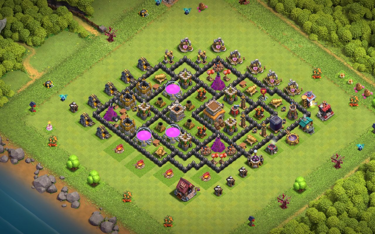Town Hall 8 Trophy Base layout by Rem