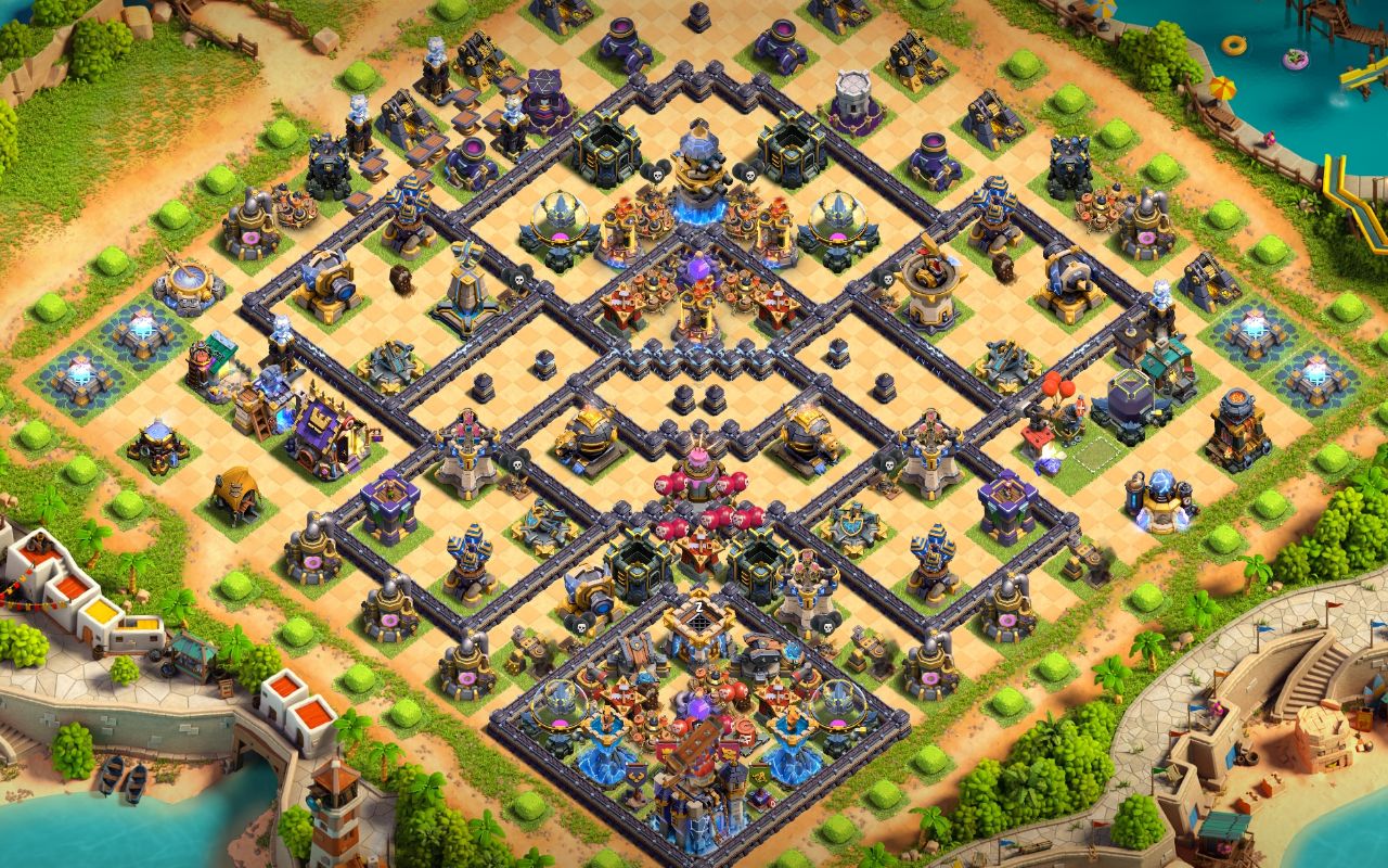 Town Hall 18 Trophy Base layout by Shakil Ahmed
