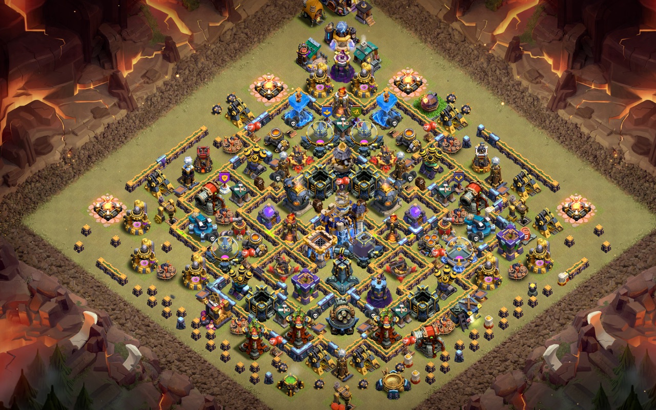 Town Hall 18 Hybrid Base layout by Sn0w0wl