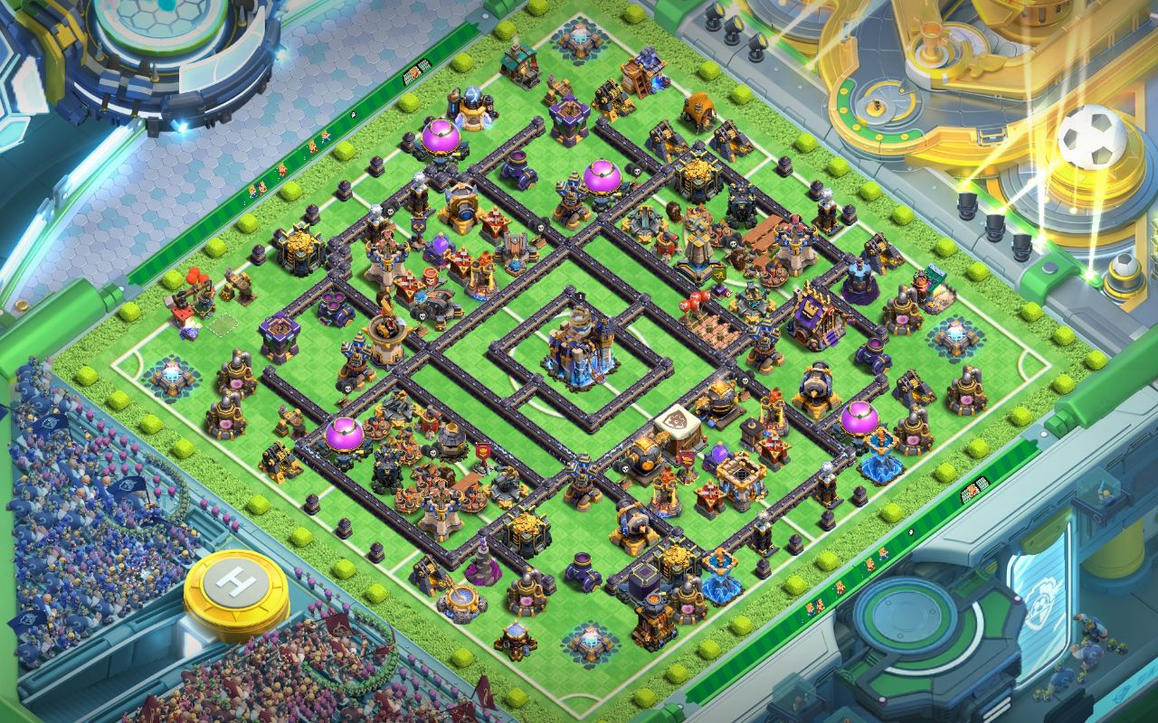 Town Hall 18 Trophy Base layout by Shakil Ahmed
