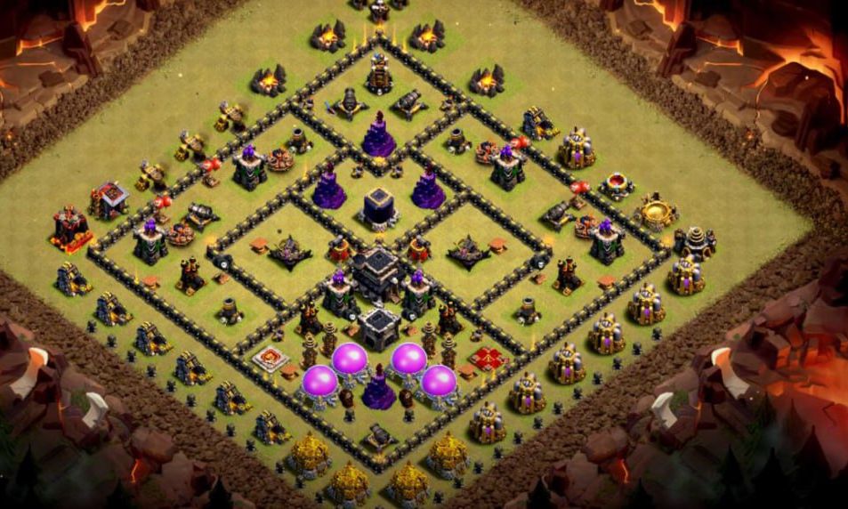 Town Hall 9 War Base layout by XLR8