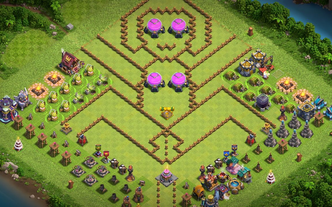 Town Hall 15 Fun Base layout by End zone