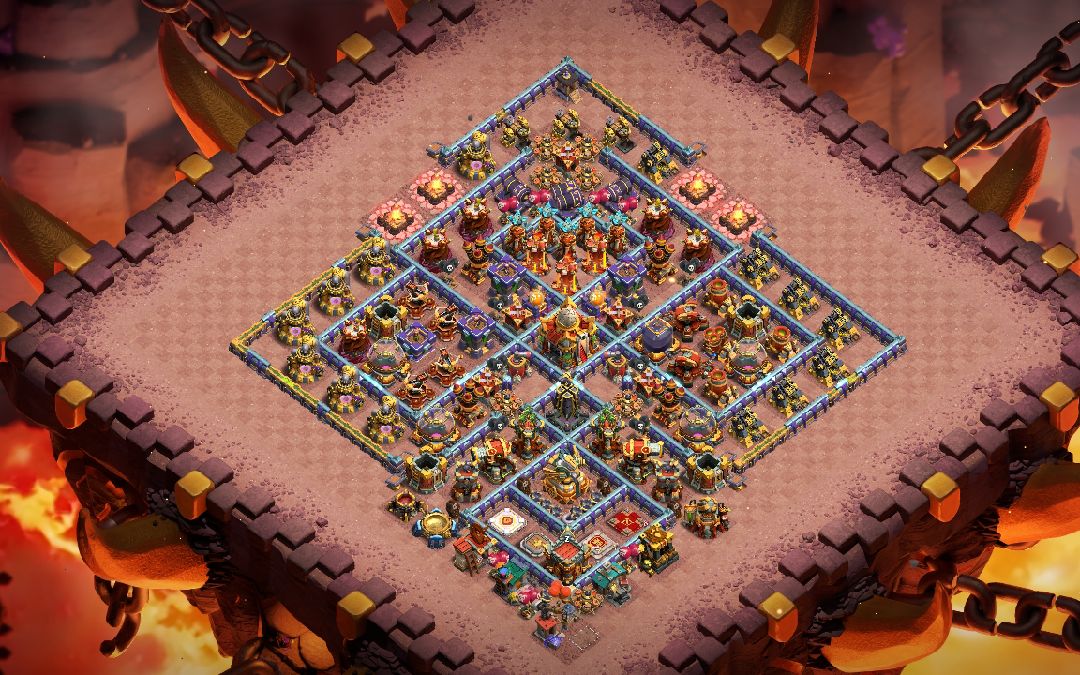 Town Hall 16 Hybrid Base layout by BLOODPIG