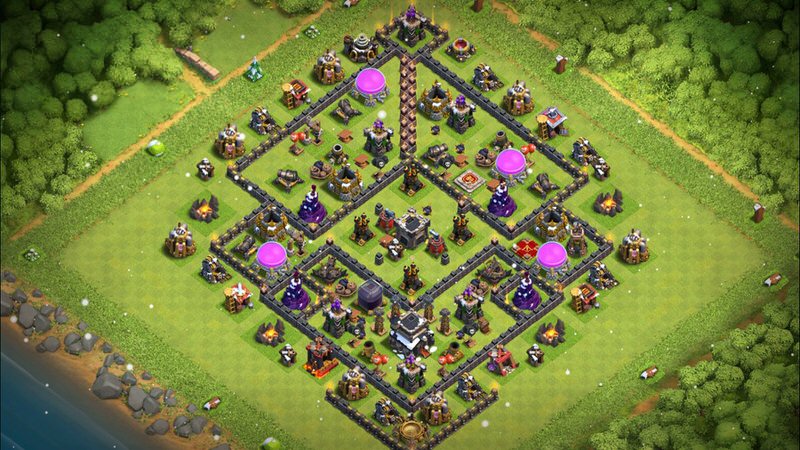 Town Hall 9 Hybrid Base layout by TReX