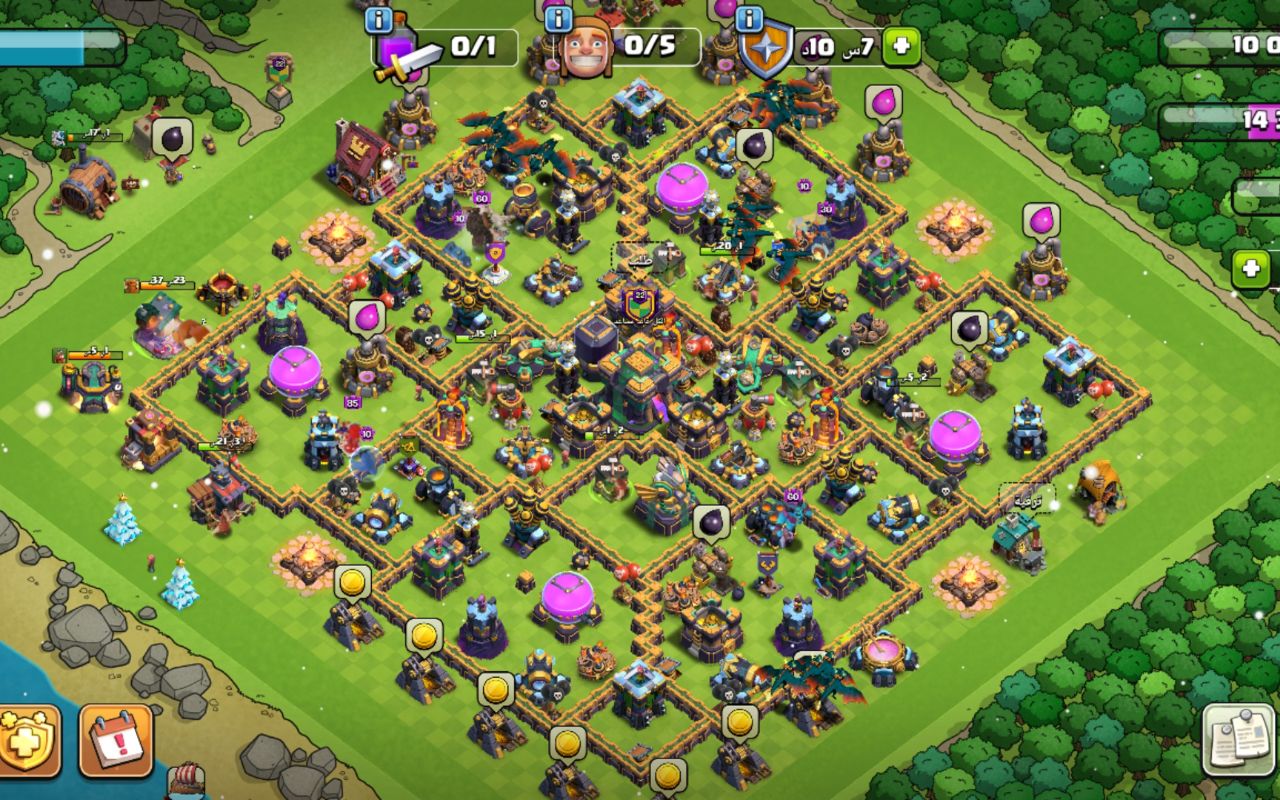 Town Hall 14 Hybrid Base layout by AHNED