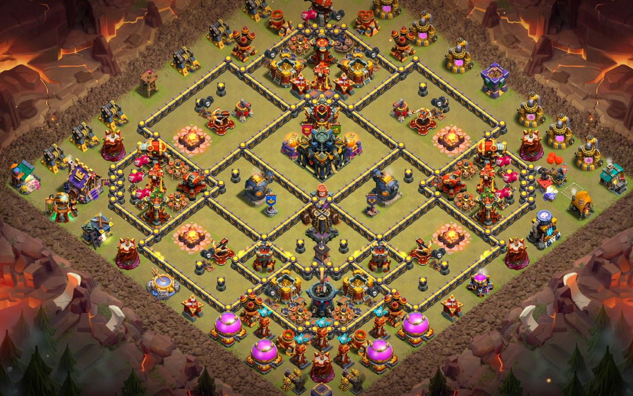 Town Hall 17 War Base layout by Jastineeex