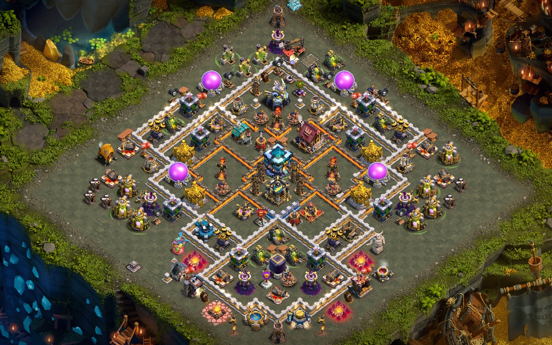 Town Hall 13 War Base layout by Hansal