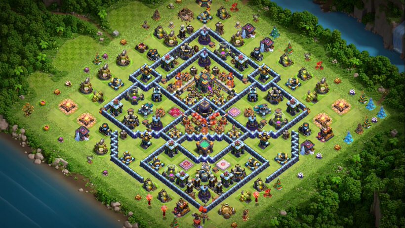 Town Hall 14 Trophy Base layout by TReX