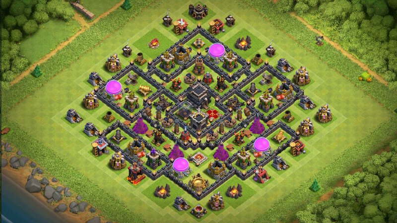 Town Hall 9 Hybrid Base layout by TReX