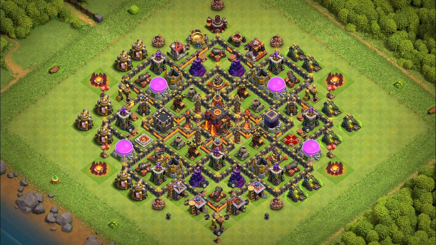 Town Hall 10 Hybrid Base layout by TReX
