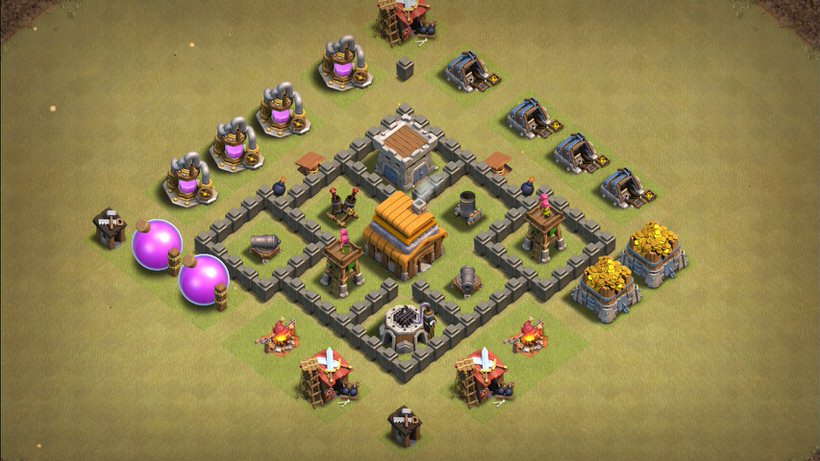 Town Hall 4 War Base layout by TReX