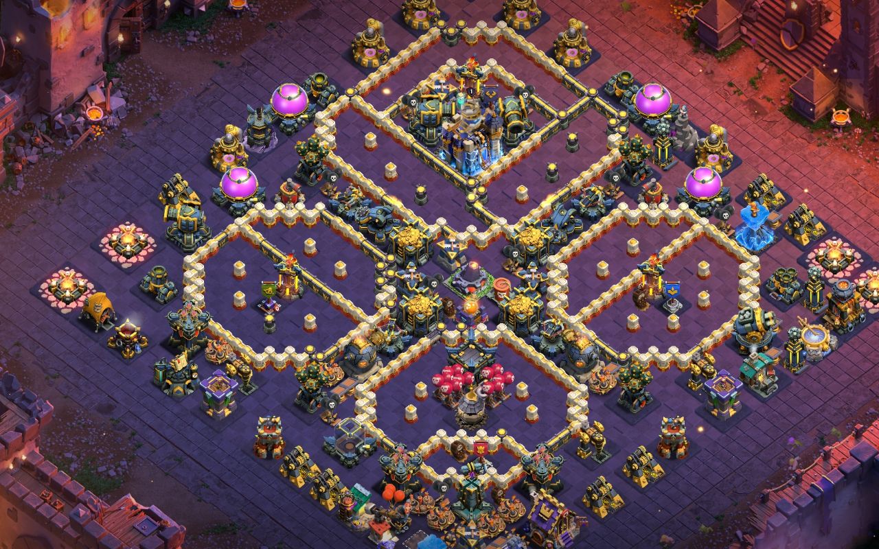Town Hall 18 Trophy Base layout by Omara