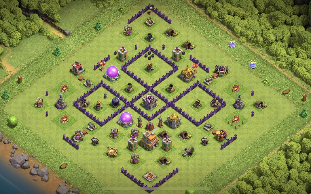 Town Hall 7 Trophy Base layout by XLR8