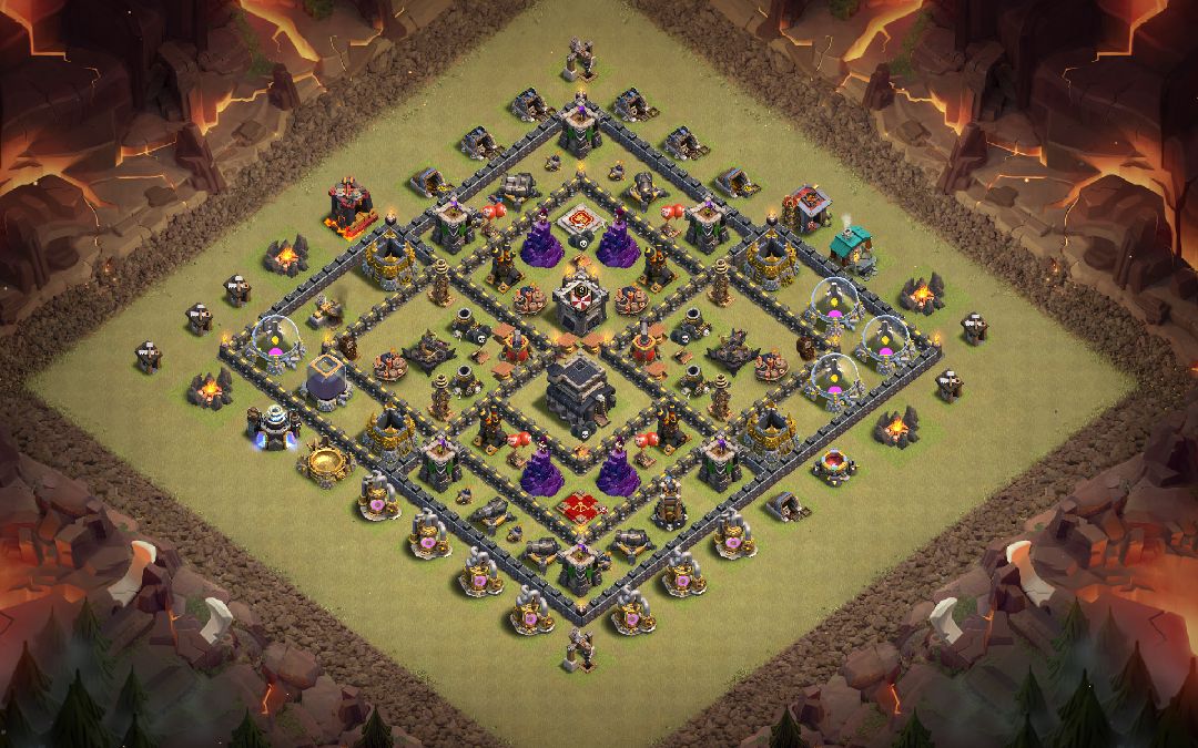 Town Hall 9 War Base layout by Noex