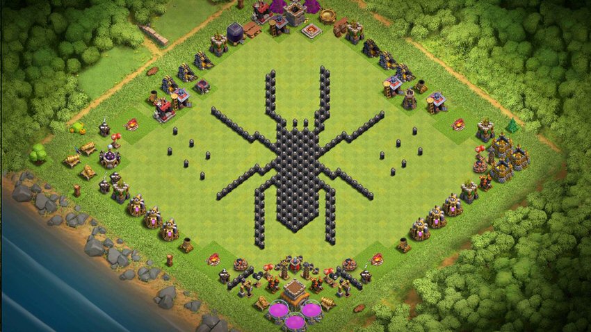 Town Hall 8 Fun Base layout by TReX