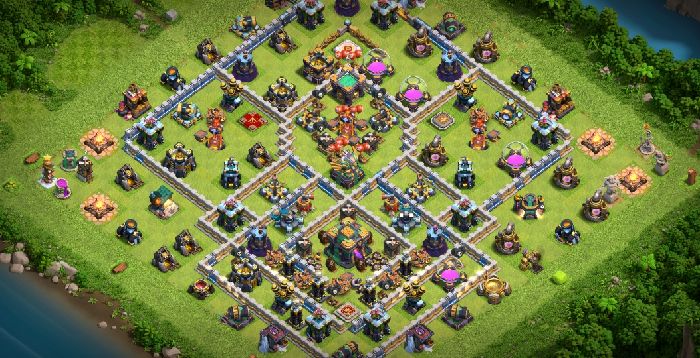 Town Hall 14 Trophy Base layout by TReX
