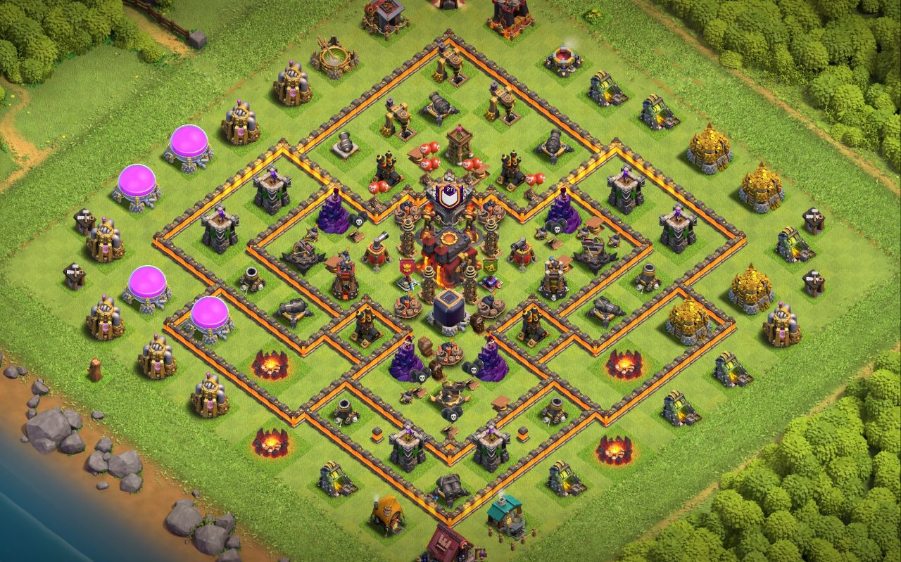 Town Hall 10 Trophy Base layout by AMU SAGA