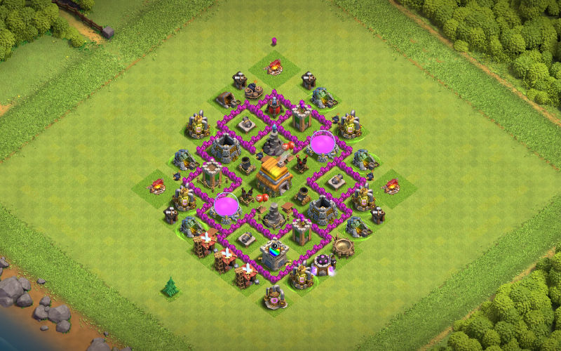 Town Hall 6 Trophy Base layout by OisikPlays