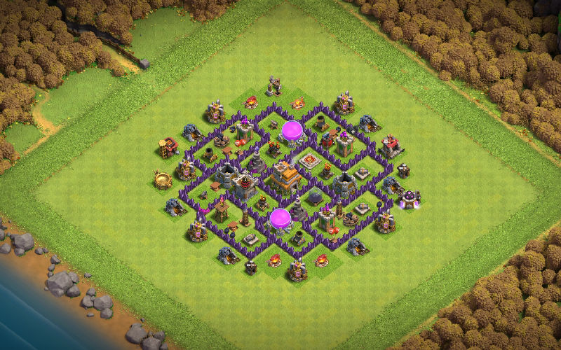 Town Hall 7 Hybrid Base layout by JAY