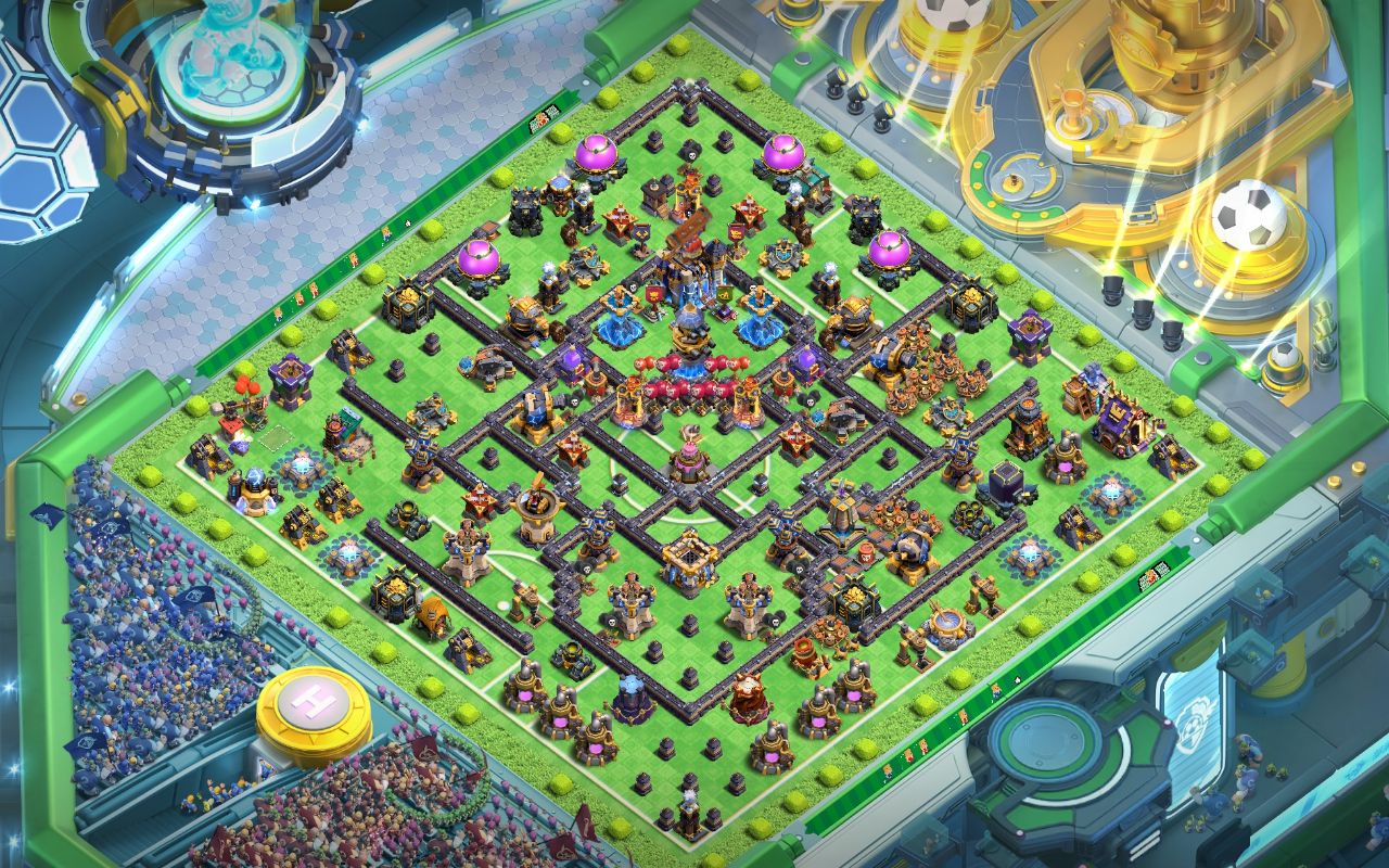 Town Hall 18 Trophy Base layout by Shakil Ahmed