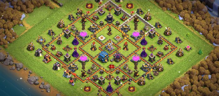 Town Hall 12 Trophy Base layout by EXO hammer king