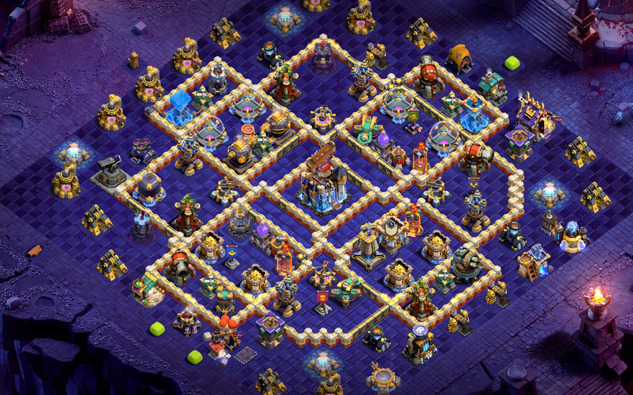 Town Hall 18 Hybrid Base layout by Sn0w0wl