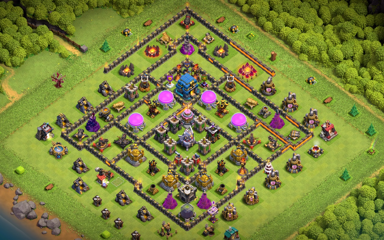 Town Hall 12 Hybrid Base layout by Sn0w0wl