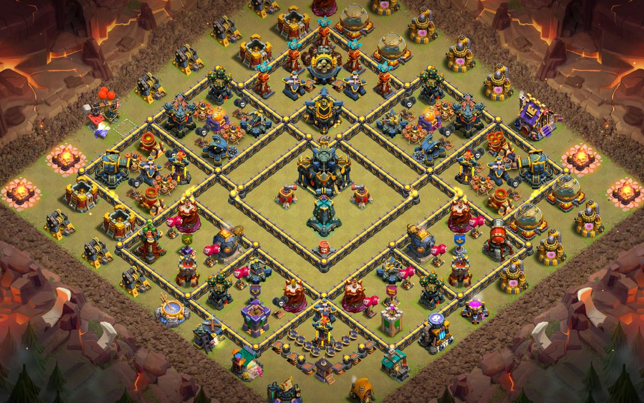 Town Hall 17 War Base layout by Jastineeex