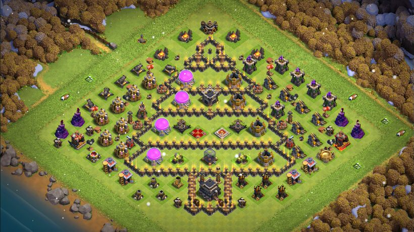 Town Hall 9 Fun Base layout by TReX
