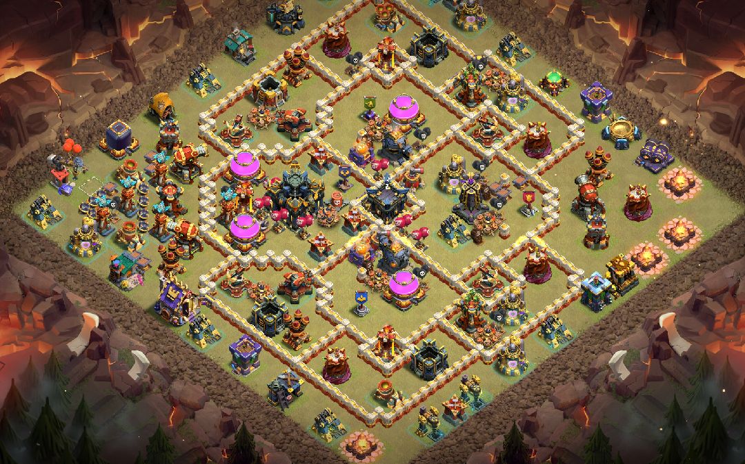 Town Hall 17 Hybrid Base layout by Atilla The Pun