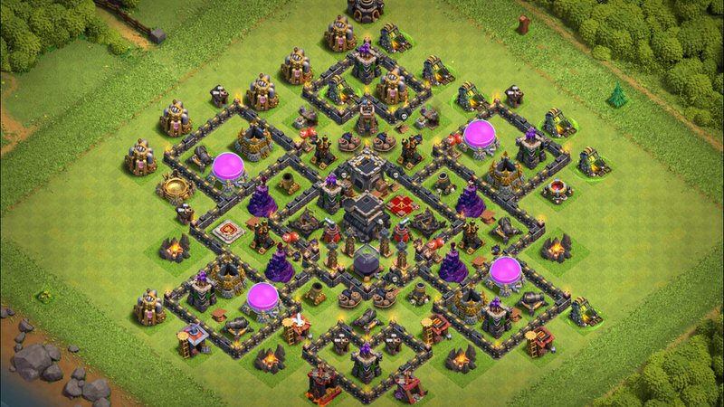 Town Hall 9 Hybrid Base layout by TReX