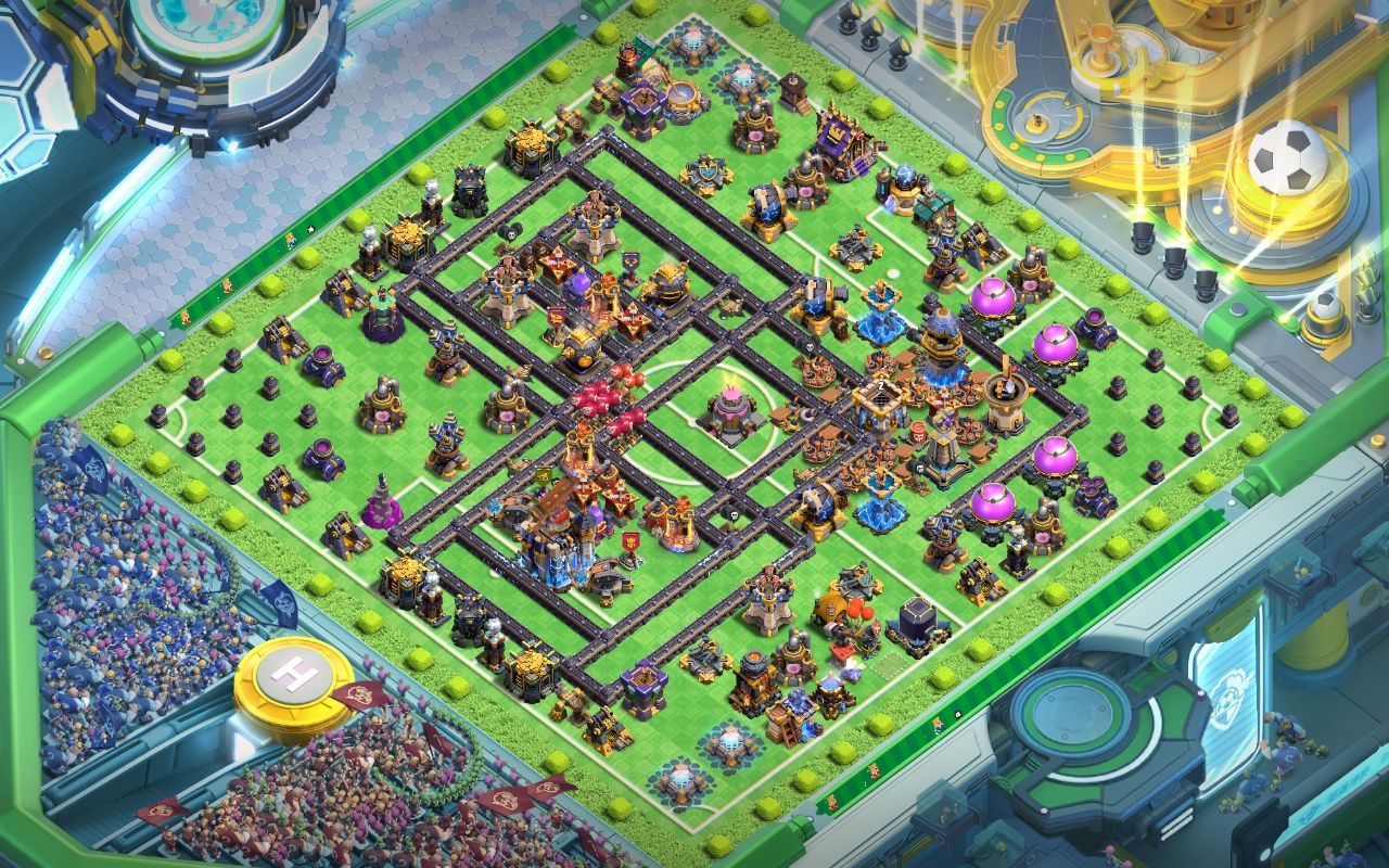 Town Hall 18 Trophy Base layout by Shakil Ahmed