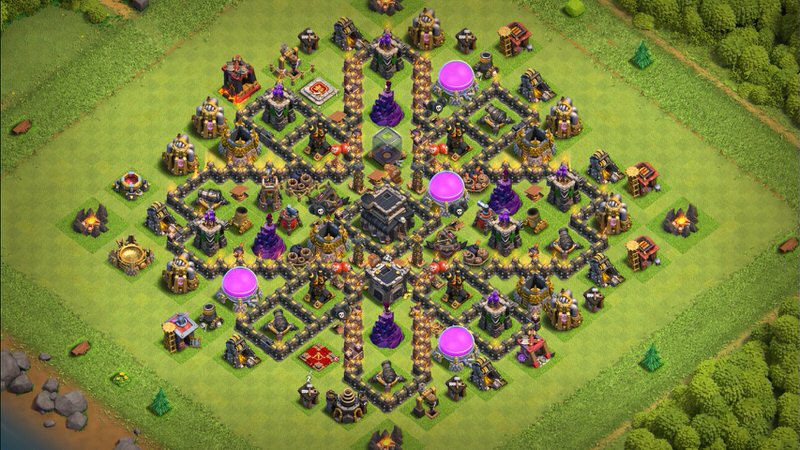 Town Hall 9 Trophy Base layout by TReX
