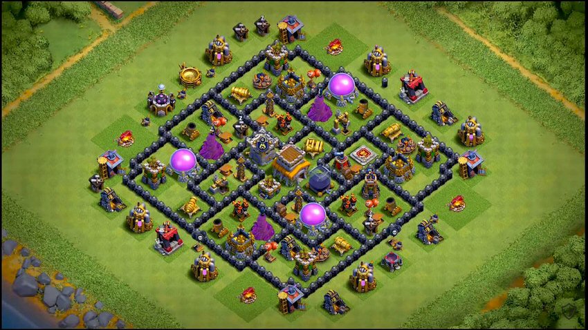 Town Hall 8 Trophy Base layout by TReX