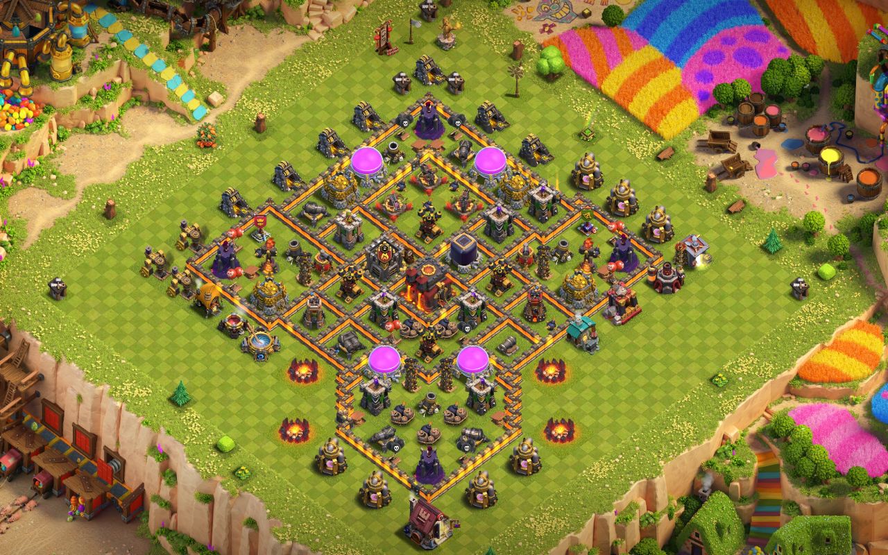 Town Hall 10 Hybrid Base layout by Voidrex