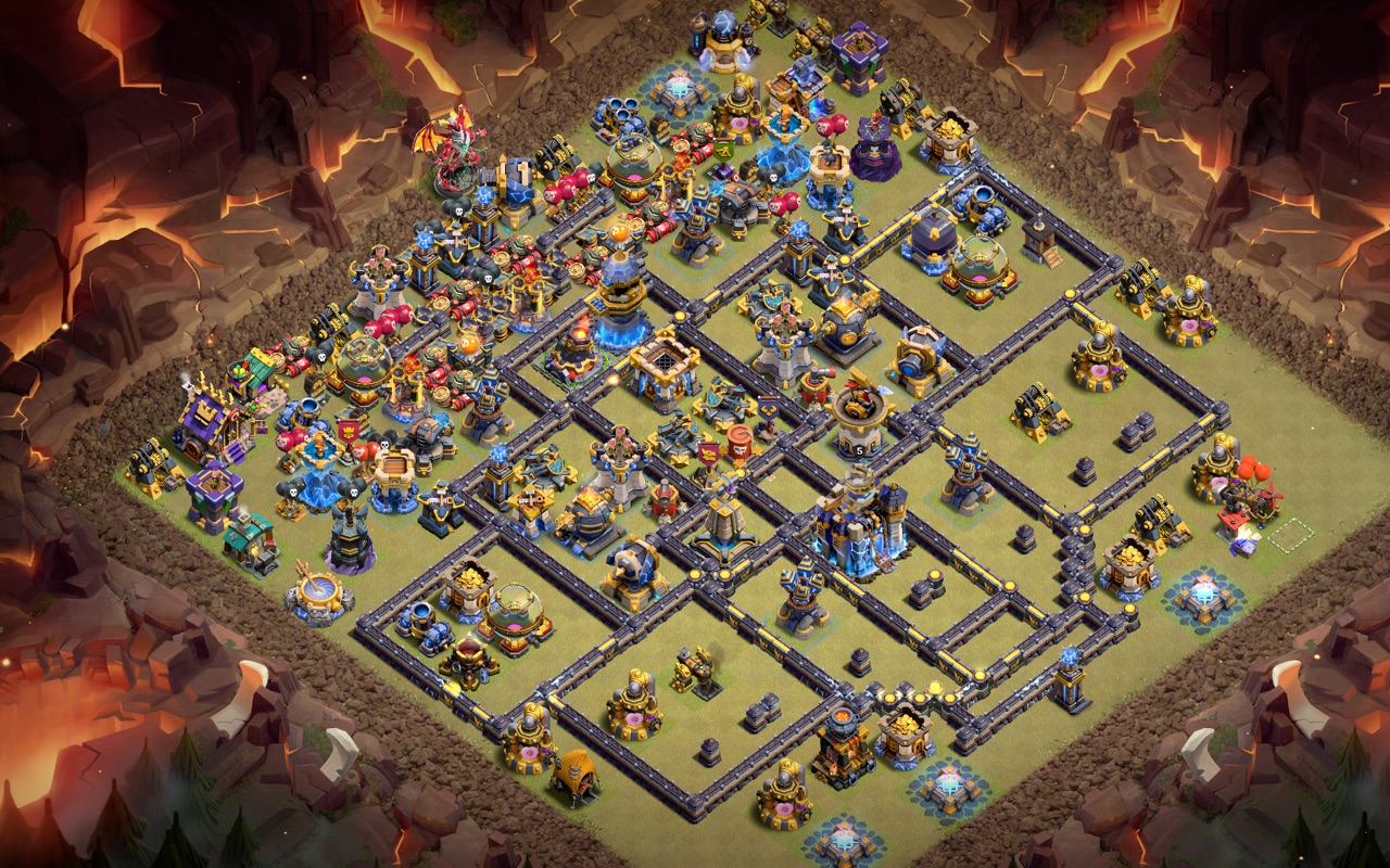 Town Hall 18 Trophy Base layout by Mighty
